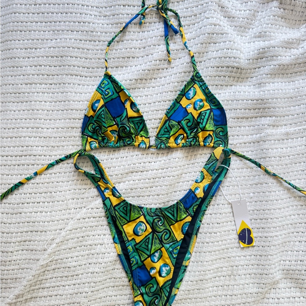 iNAMORATA Brazil flag Patterned Bikini